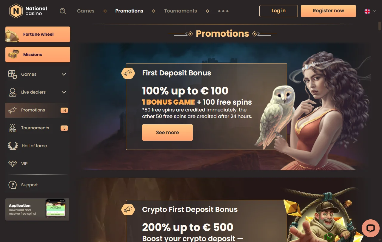 Ofertas de bonificación de National Casino México con bono de bienvenida, promociones de recarga y programa de lealtad