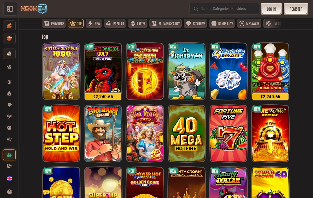 Bonos de bienvenida y promociones disponibles en Neon54 Casino México
