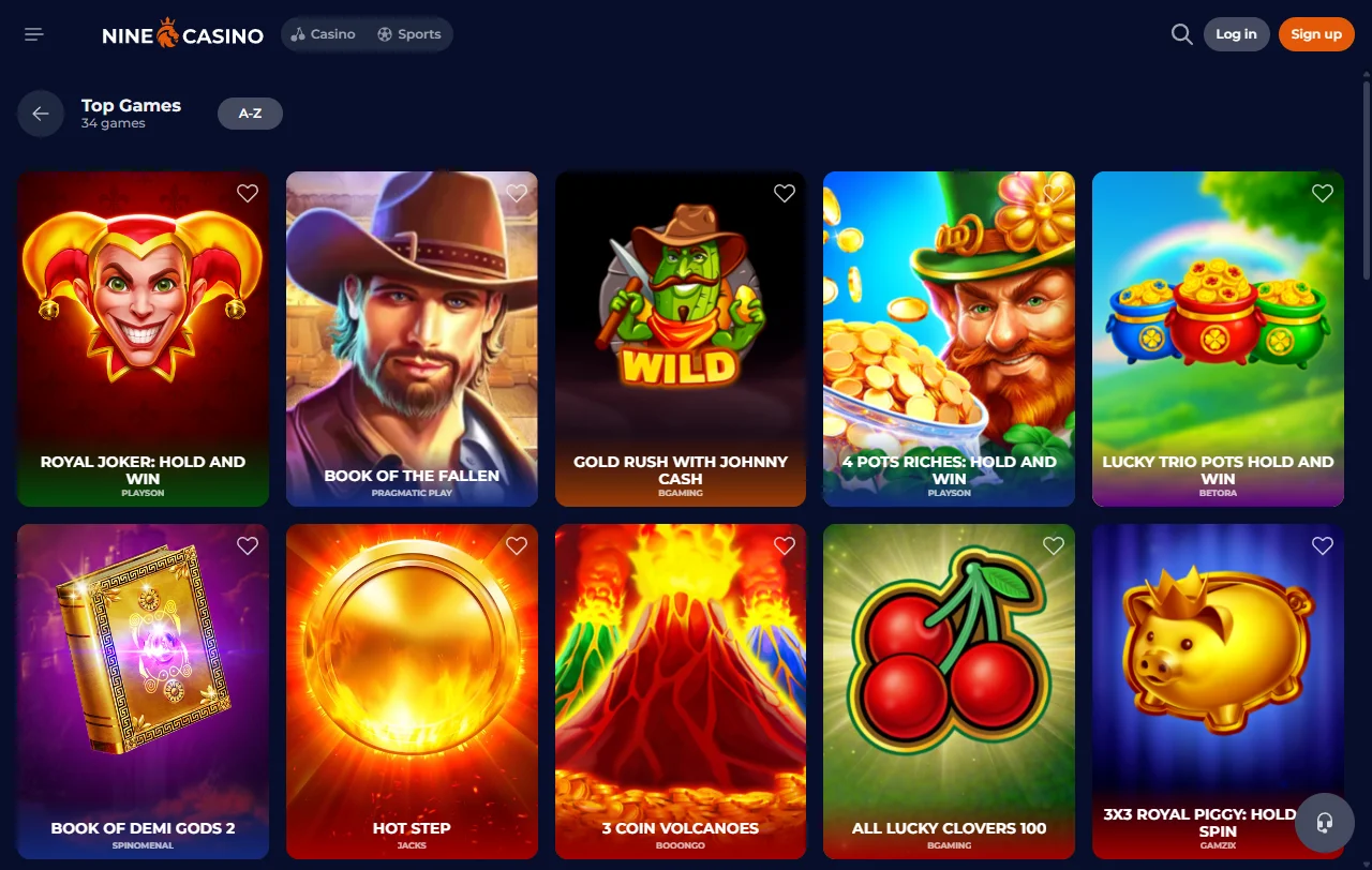 Tragamonedas, juegos de mesa y opciones en vivo disponibles en Nine Casino México