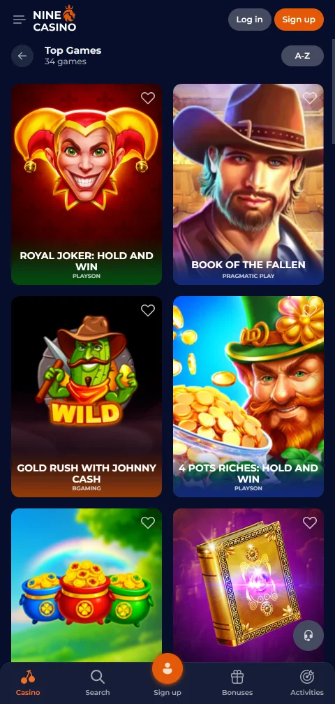 Depósitos y retiros mediante métodos locales en Nine Casino México para México
