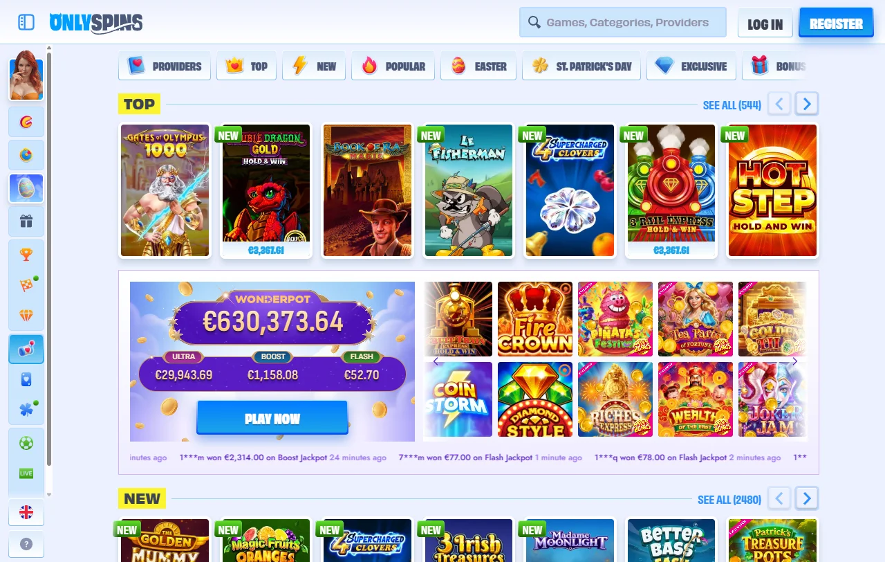 Ofertas de bono de bienvenida y promociones activas en OnlySpins Casino México