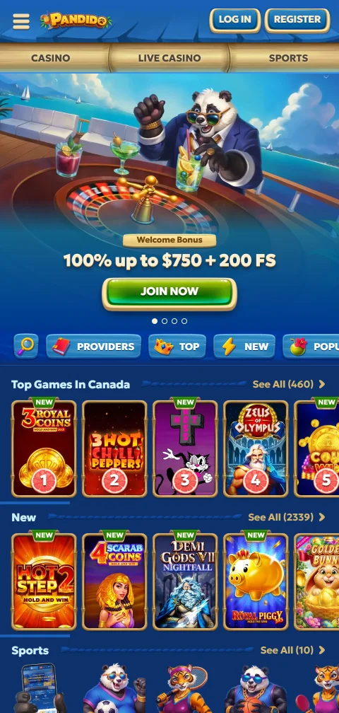 Pandido Casino México accesible en dispositivos móviles con navegador responsivo sin aplicación requerida