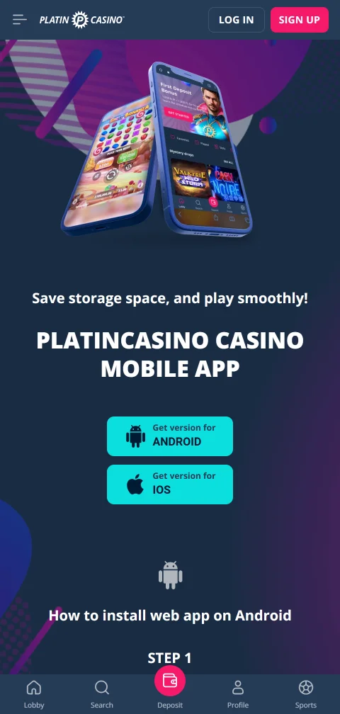 Métodos de pago y opciones de depósito de Platin Casino México en plataforma móvil