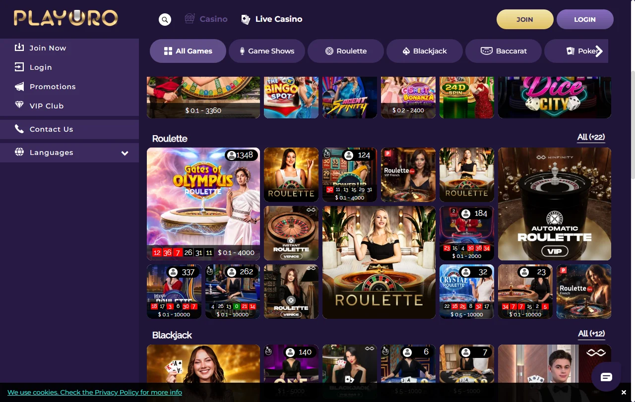 Bonificaciones y promociones disponibles en Playoro Casino México bono de bienvenida hasta 200%