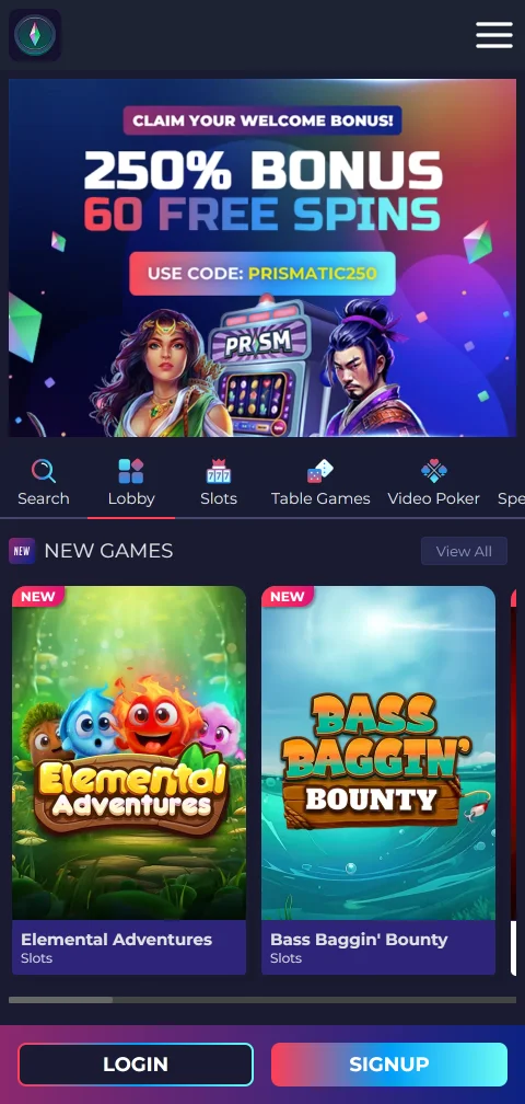 Prism Casino México accesible en dispositivos móviles con plataforma responsive para iOS y Android