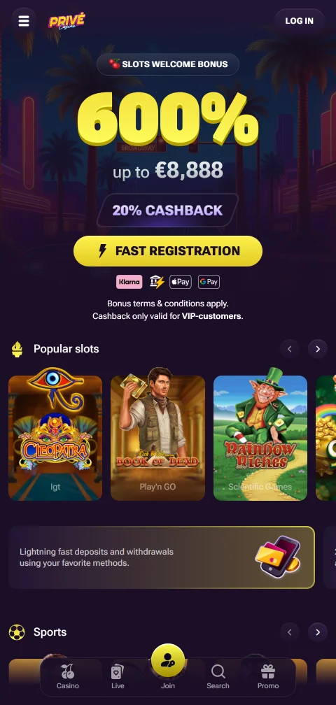 Experiencia de juego móvil optimizada en Prive Casino México sin aplicación dedicada
