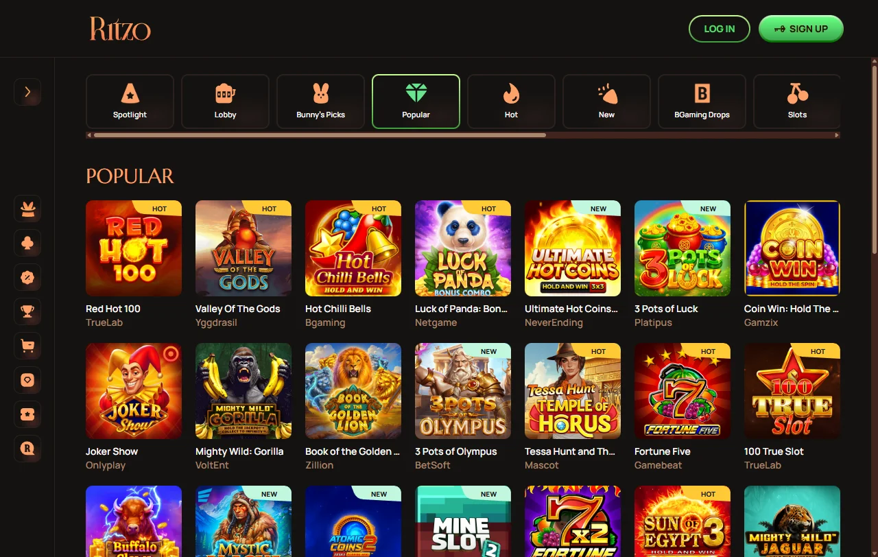 Bonos y promociones de Ritzo Casino México — paquete de bienvenida y programa de lealtad escalonado