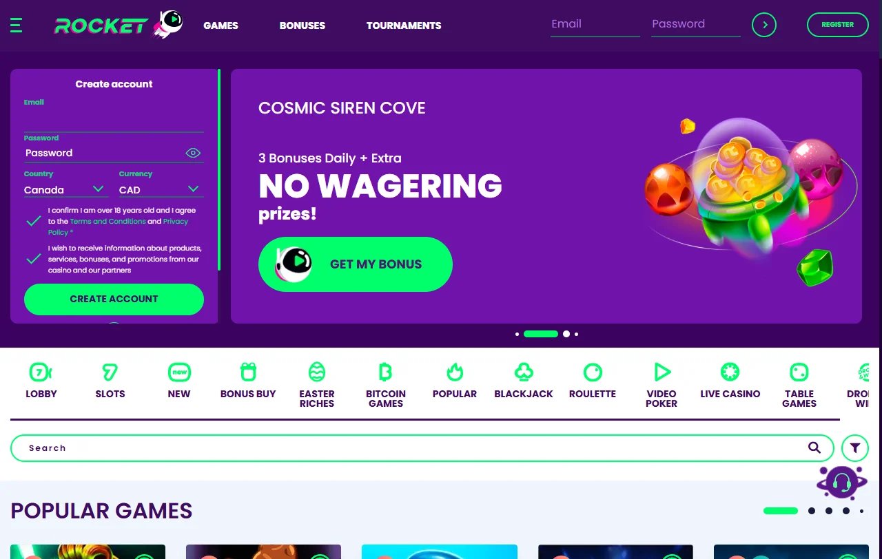 Análisis completo de Rocket Casino México verificado en plataforma de escritorio con interfaz completa