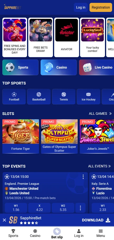 Aplicación móvil de SapphireBet Casino México optimizada para iOS y Android con acceso completo a juegos