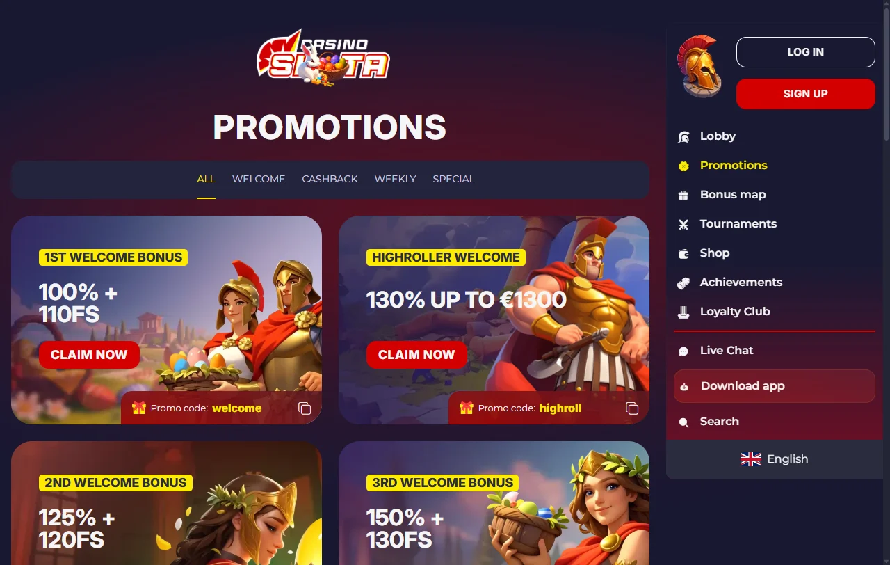 Estructura de bonificación de Slota Casino México con bono de bienvenida y promociones recurrentes