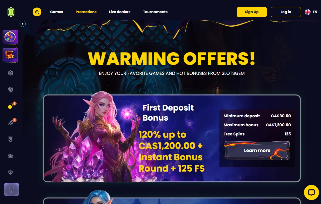 Biblioteca de juegos de Slotsgem Casino México incluyendo 3,000+ títulos de Pragmatic Play, Microgaming y Evolution Gaming