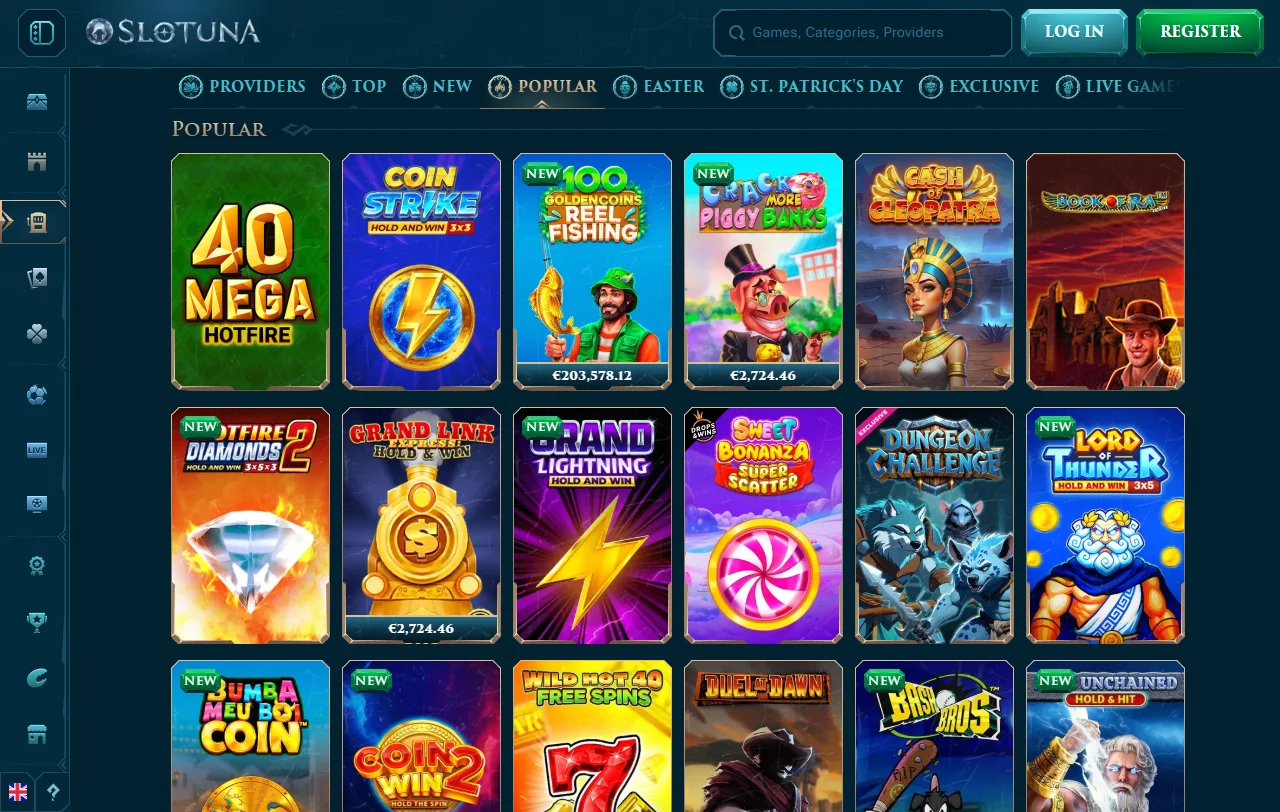 Estructura de bonificación de Slotuna Casino México mostrando bono de bienvenida hasta 100%, promociones recurrentes y programa VIP con múltiples niveles