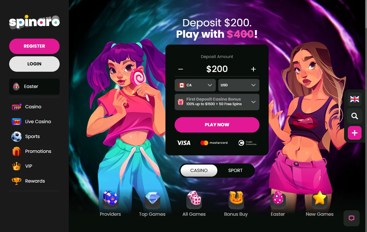 Spinaro Casino México plataforma completa de juego en línea con interfaz localizada en español