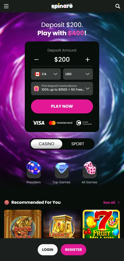 Spinaro Casino México versión móvil responsiva accesible en smartphones y tablets