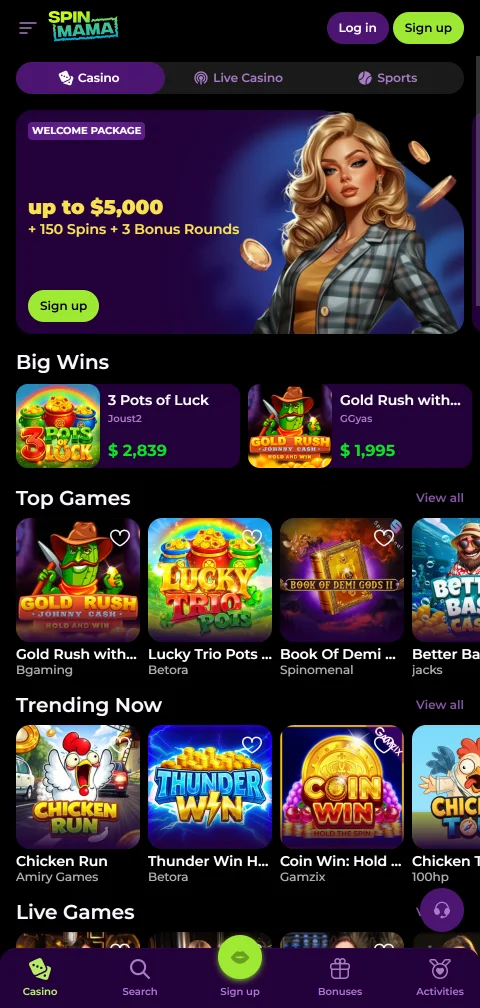 Aplicación móvil de Spinmama Casino México optimizada para iOS y Android con acceso completo
