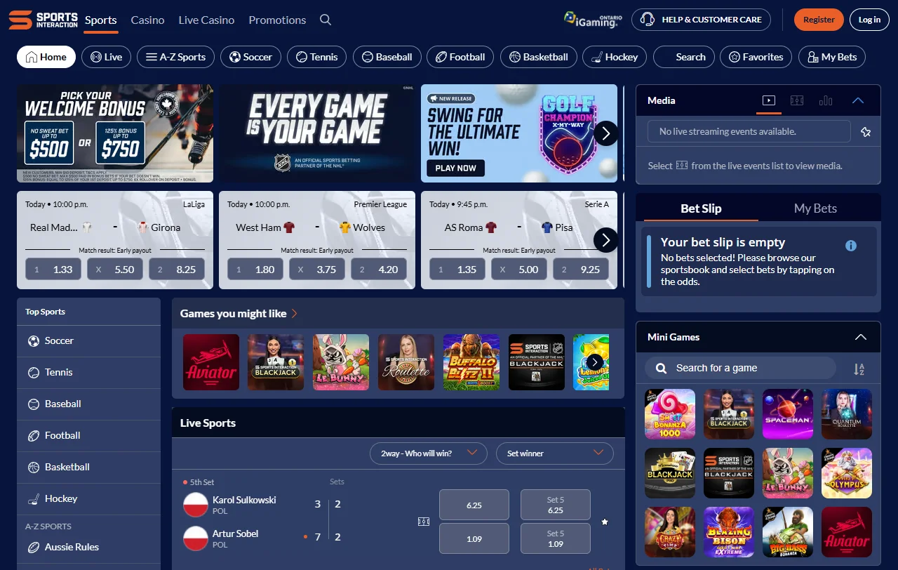 Análisis completo de Sports Interaction Casino México con descripción de todas las características principales de la plataforma