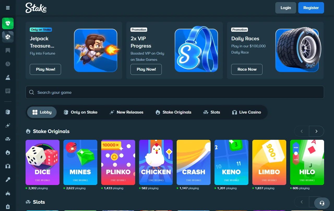 Tragamonedas, juegos de mesa y dealers en vivo disponibles en Stake Casino México