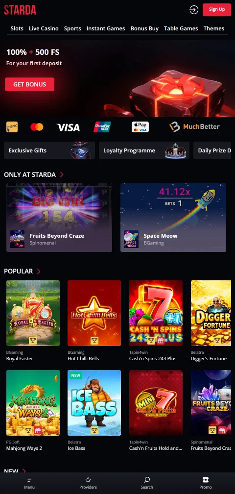 Starda Casino México accesible en dispositivos móviles — navegación optimizada para iOS y Android