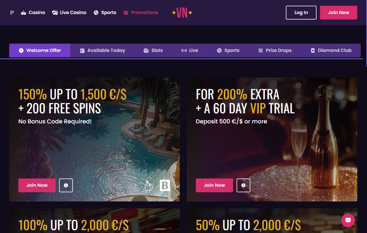 Bonos de bienvenida y promociones disponibles en VegasNow Casino México para nuevos jugadores