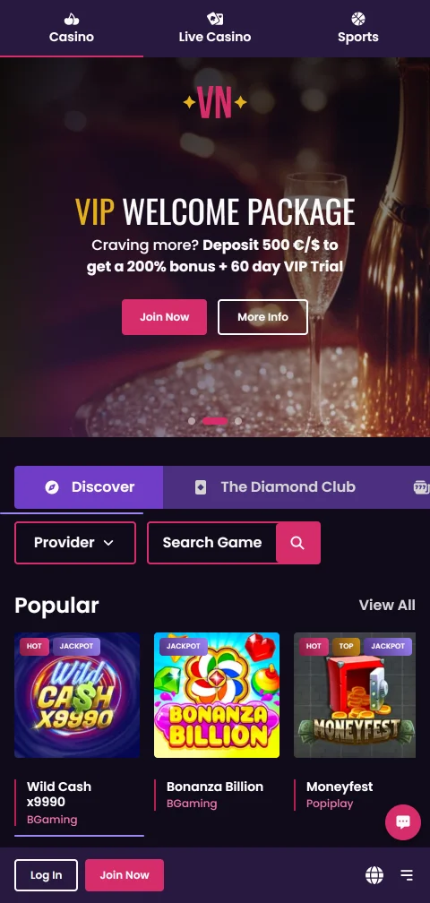 VegasNow Casino México accesible en dispositivos móviles con navegador optimizado y juegos completos