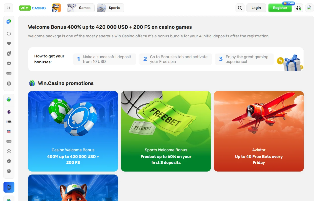 Catálogo de juegos y proveedores de software disponibles en Win Casino México incluyendo tragaperras y mesa