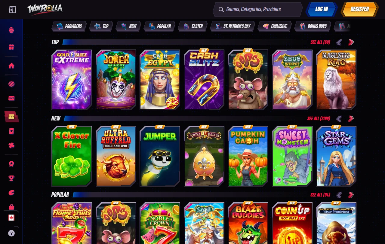 Bonos y promociones disponibles en WinRolla Casino México con bono de bienvenida hasta 1,000 MXN