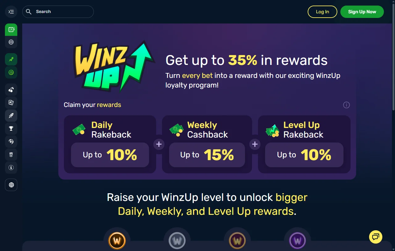 Bonificación de bienvenida y promociones en Winz Casino México para nuevos jugadores