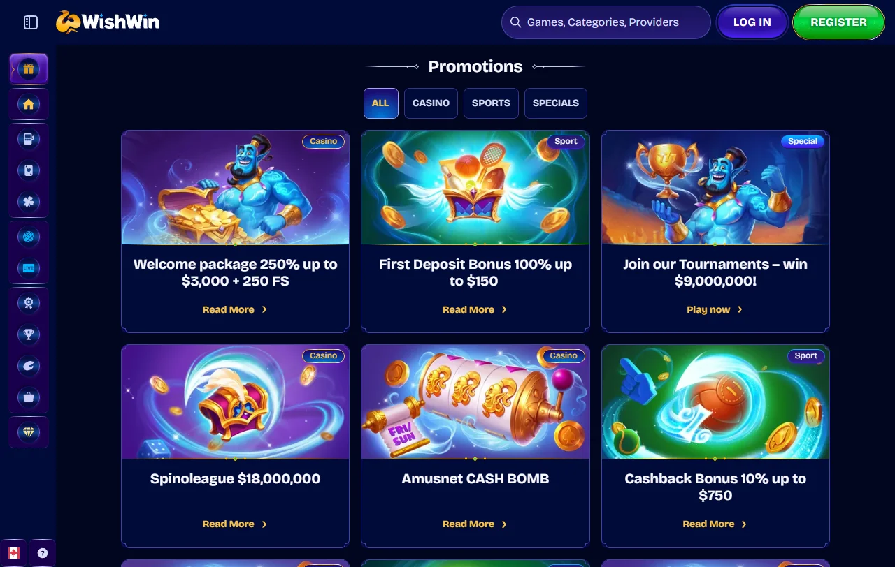 Estructura de bonificación y promociones disponibles en Wishwin Casino México
