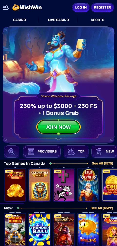 Aplicación móvil optimizada de Wishwin Casino México para iOS y Android